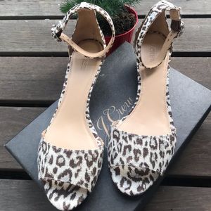 J Crew Laila Leopard Wedges